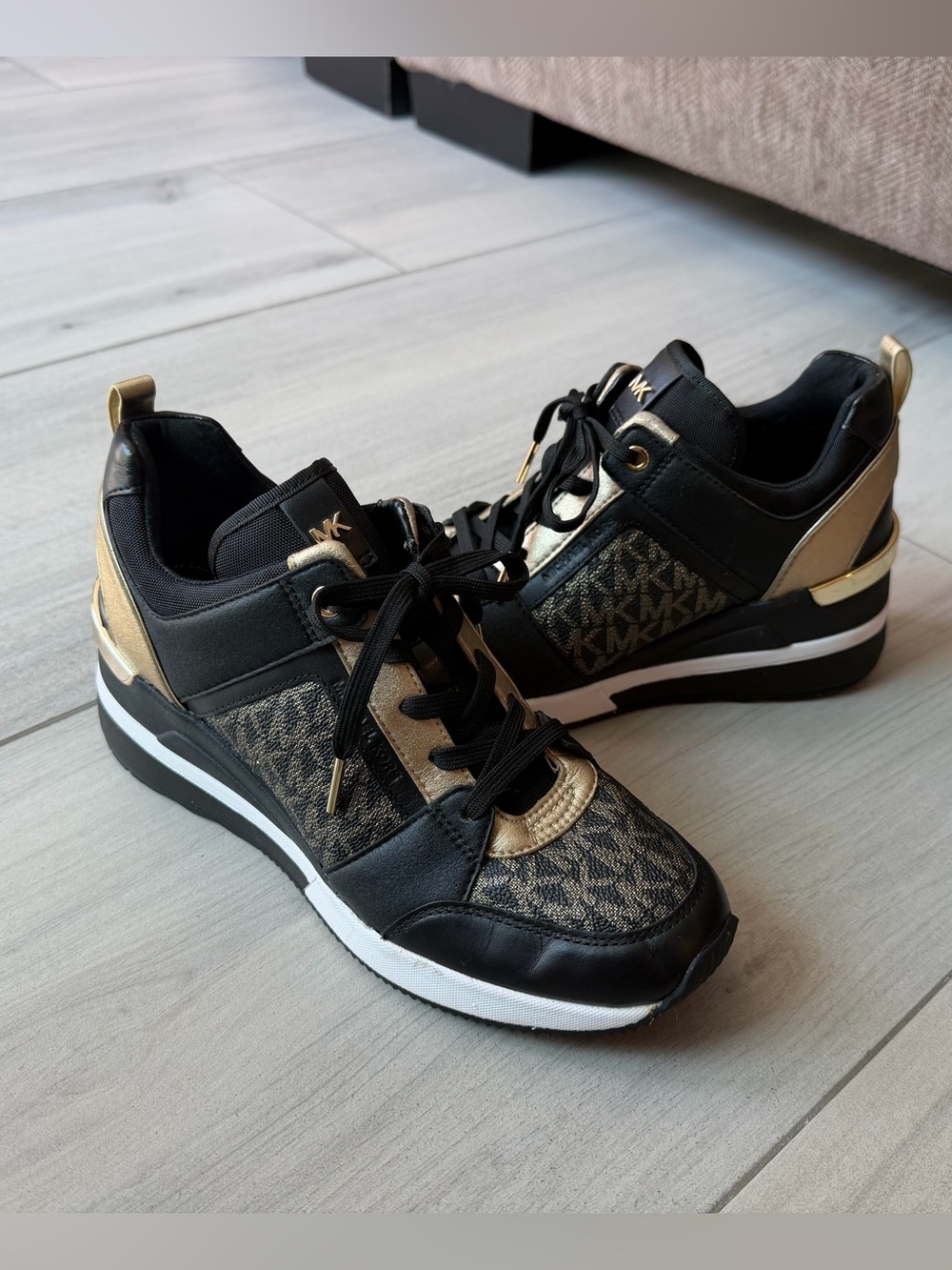 Michael Kors Signature Logo Wedge Sneakers